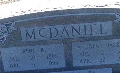 Andrew Jackson McDaniel on Sysoon