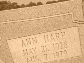Ann Harp Moye on Sysoon