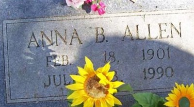 Anna Bertha Iwan Allen on Sysoon