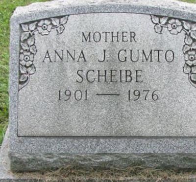 Anna J. Scheibe Gumto on Sysoon