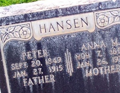 Anna M. Hansen on Sysoon
