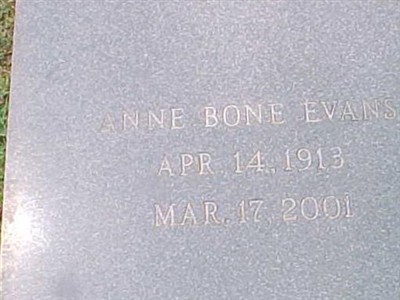 Anne Bone Evans on Sysoon