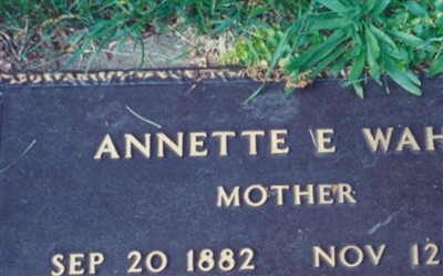 Annette "Nettie" Emma Guyor Wahl on Sysoon
