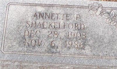 Annette Parker Shackelford on Sysoon