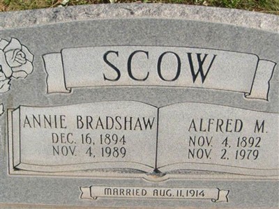 Annie Bradshaw Scow on Sysoon