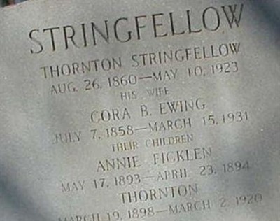 Annie Ficklen Stringfellow on Sysoon