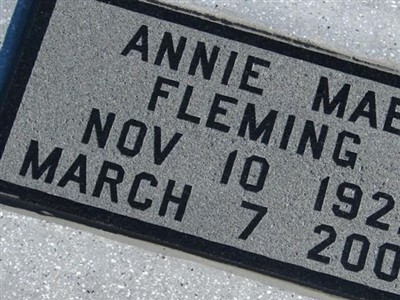 Annie Mae Fleming on Sysoon
