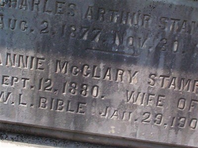 Annie McClary Stamper on Sysoon