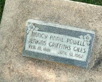 Annie Powell Jenkin Giles on Sysoon