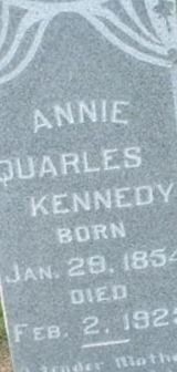 Annie Quarles Kennedy on Sysoon