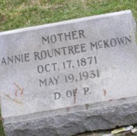 Annie Rountree McKown on Sysoon