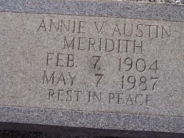 Annie U Austin Meridith on Sysoon