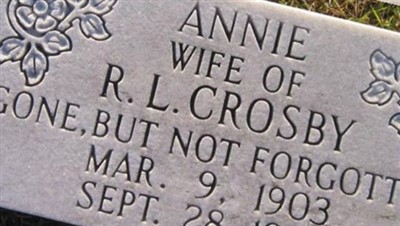 Annie Unknown Crosby on Sysoon