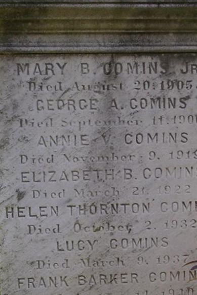 Annie V. Comins on Sysoon
