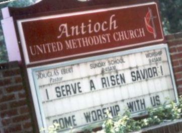 Antioch United Methodist church on Sysoon