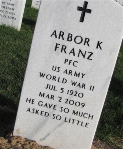 Arbor K Franz on Sysoon