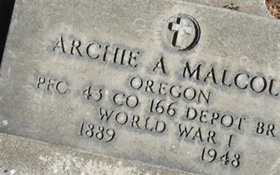 Archie A Malcolm on Sysoon