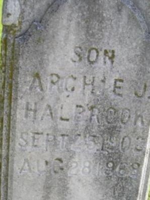 Archie J Halbrook on Sysoon