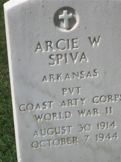 Arcie W Spiva on Sysoon