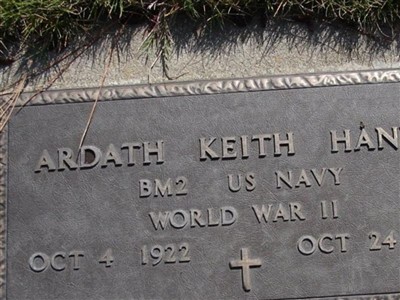 Ardath Keith Hanna on Sysoon