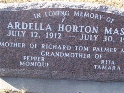 Ardell Horton Mason on Sysoon