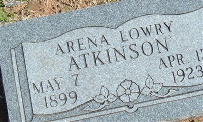 Arena Lowry Atkinson on Sysoon