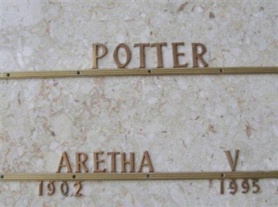 Aretha V. Potter on Sysoon