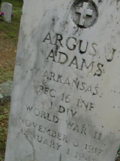 Argus J. Adams, Jr on Sysoon