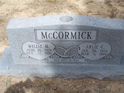 Arlie C McCormick on Sysoon