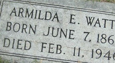 Armilda E Watts on Sysoon