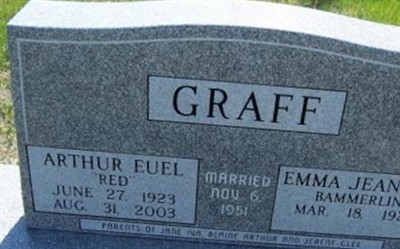 Arthur Euel "Red" Graff on Sysoon