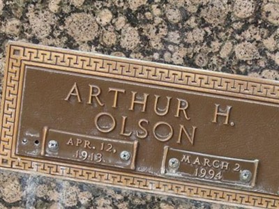 Arthur H Olson on Sysoon