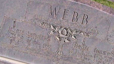 Arvel Thompson Webb on Sysoon