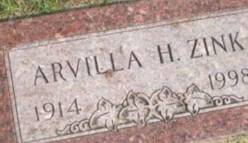 Arvilla H. Zink on Sysoon