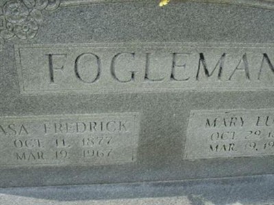 Asa Fredrick Fogleman on Sysoon