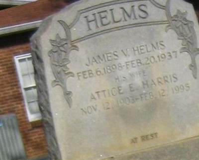 Attice E Harris Helms on Sysoon