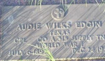Audie Wilks Edgin on Sysoon