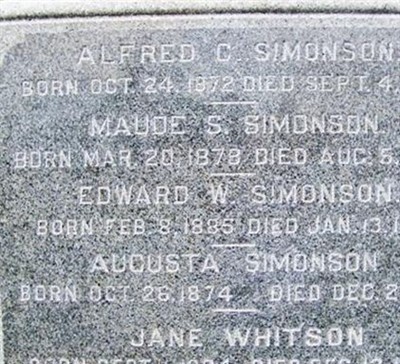 Augusta Simonson on Sysoon