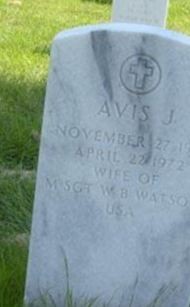 Avis J Watson on Sysoon
