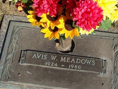 Avis W. Meadows on Sysoon