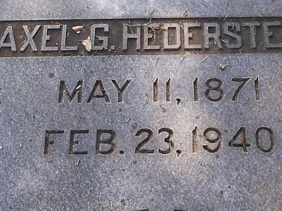 Axel G Hederstedt on Sysoon