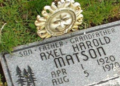 Axel Harold Matson on Sysoon