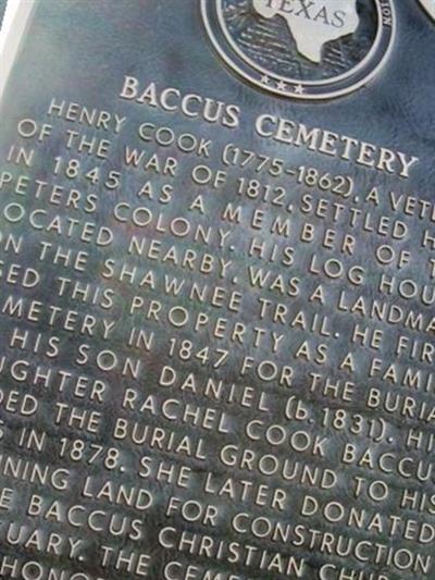 Baccus Cemetery on Sysoon