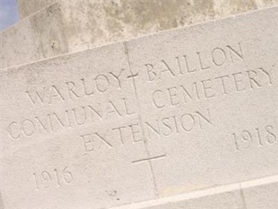 Warloy-Baillon Communal Cemetery Extension (CWGC) on Sysoon