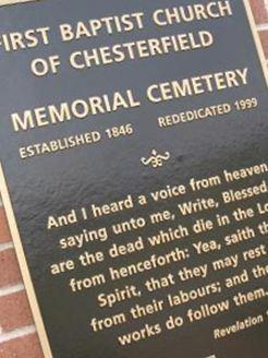 First Baptist Church of Chesterfield Cemetery on Sysoon