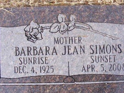 Barbara Jean Simons on Sysoon