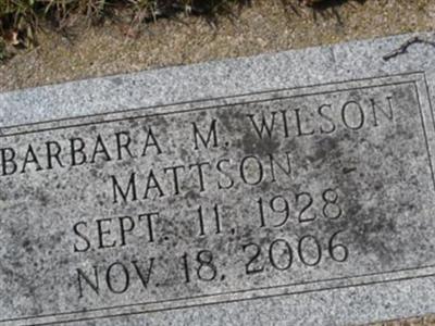 Barbara M. Mattson Wilson on Sysoon