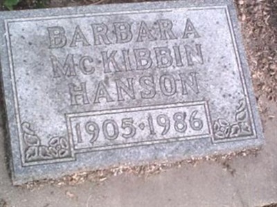 Barbara McKibbin Hanson on Sysoon