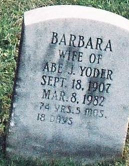 Barbara Yoder on Sysoon