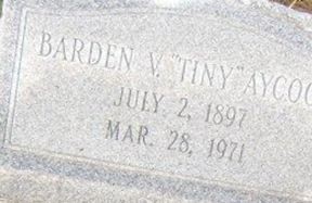 Barden V. "Tiny" Aycock on Sysoon